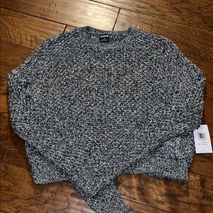 Hurley Black and White Crew Neck Sweater